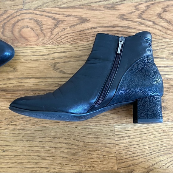 EUC BeautiFeel Black Silky Leather Booties (38) Made in Israel - Picture 7 of 12
